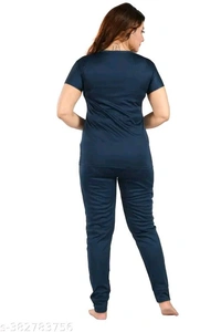 WOMENS TRENDING CO-ORD SET - NIGHTSUITE SET -JOGGERS NIGHT SUITE -NIGHTDRESS - SET TOP AND PAYJAMA SET FOR WOMENS AND GIRLS - L