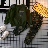 Trending Boys Army T-shirt and pant pair in best look - 2-3 Years