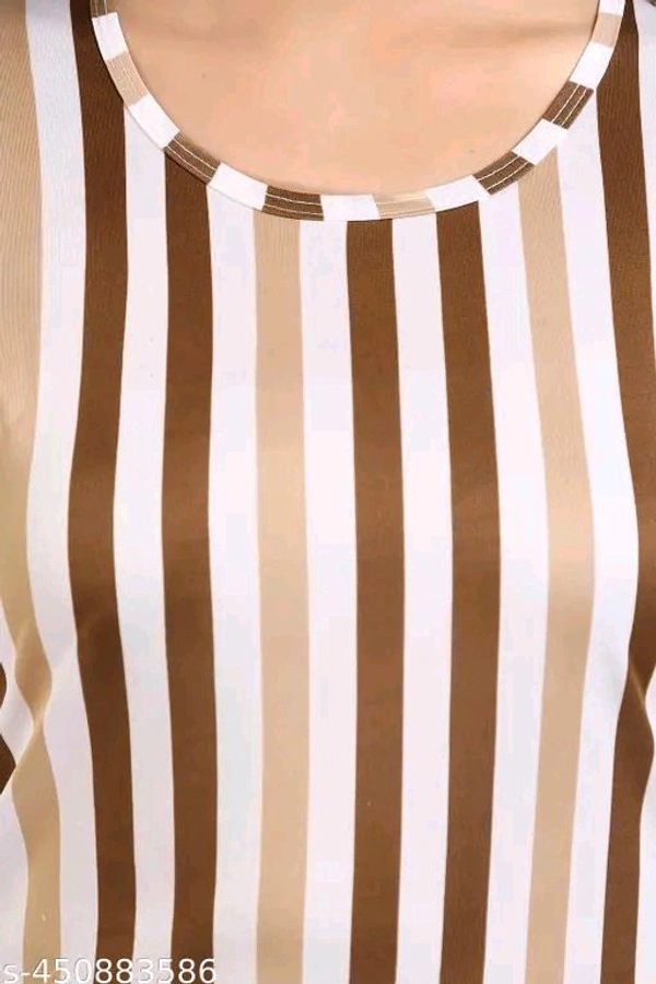 Trending striped printed round neck  top and pajama set,nightsuit set for womens and girls - Xl