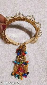 Gold Plated Hanging Traditional Jhumka latkan Rakhi for Bhabhi (Pack of 2)