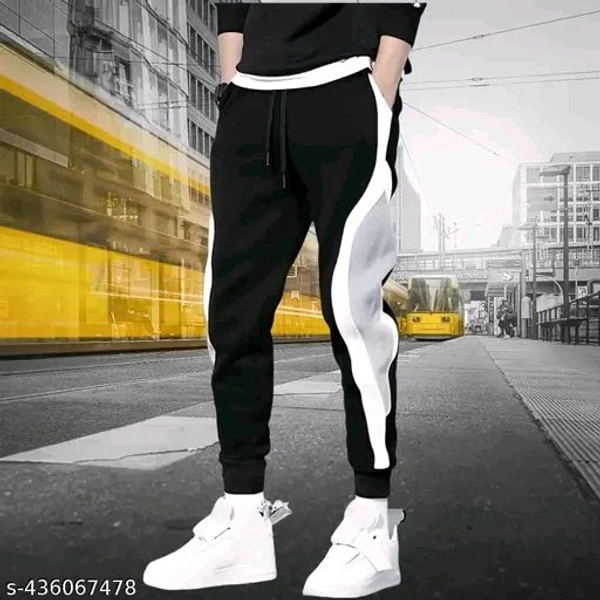 Men's Trendy Cotton Track Pants | New Fashionable Lounge Trousers & Joggers | Winter Lowers with Elastic Waist, Cuffs, and Drawstring | Casual Bottoms for Active Lifestyles - M