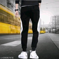 Men's Trendy Cotton Track Pants | New Fashionable Lounge Trousers & Joggers | Winter Lowers with Elastic Waist, Cuffs, and Drawstring | Casual Bottoms for Active Lifestyles - M