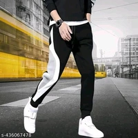 Men's Trendy Cotton Track Pants | New Fashionable Lounge Trousers & Joggers | Winter Lowers with Elastic Waist, Cuffs, and Drawstring | Casual Bottoms for Active Lifestyles - M