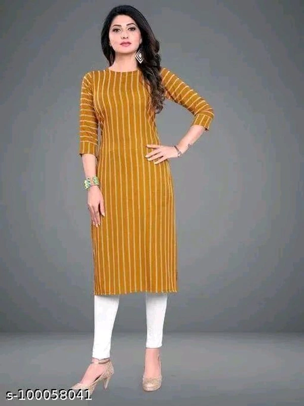 Women's American Crepe A-Line Readymade Kurti - Xl