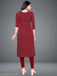 Women's American Crepe A-Line Readymade Kurti - S