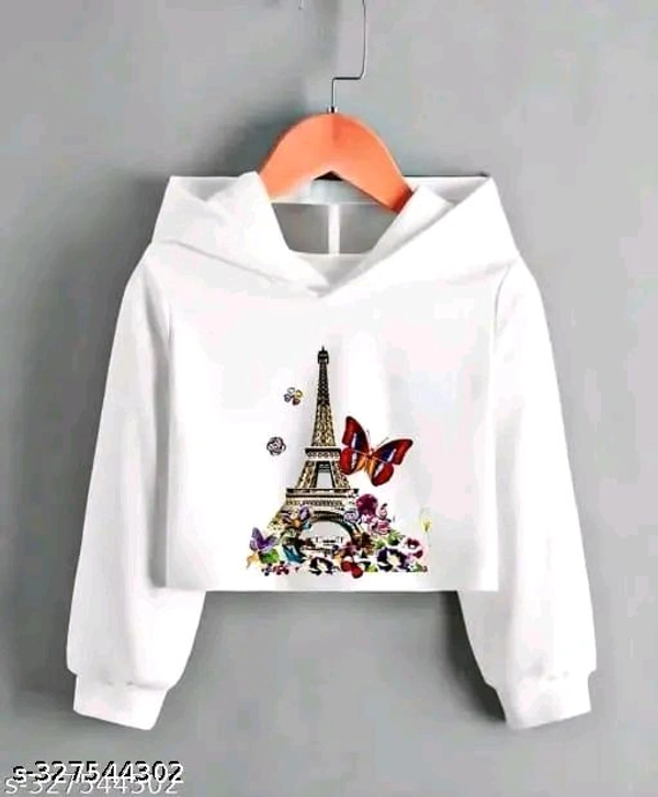 Crop Length Hood neck Women hoody t shirt - L