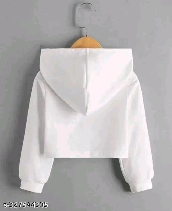 Crop Length Hood neck Women hoody t shirt - S