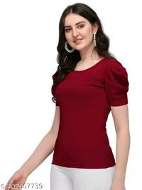 FABRIC BY KNITTING SLEEVELESS BOX PATTERN CASUAL FORMAL PARTY WEAR WOMEN WEAR TOP T SHIRT WEDDING GIRLS  - L