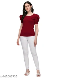 FABRIC BY KNITTING SLEEVELESS BOX PATTERN CASUAL FORMAL PARTY WEAR WOMEN WEAR TOP T SHIRT WEDDING GIRLS  - L