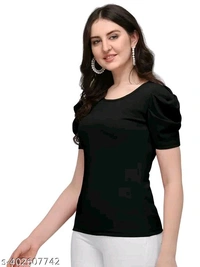 FABRIC BY KNITTING SLEEVELESS BOX PATTERN CASUAL FORMAL PARTY WEAR WOMEN WEAR TOP T SHIRT WEDDING GIRLS  - S
