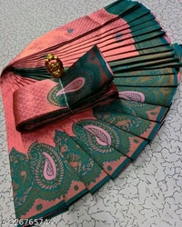 New #Trending Bollywood Saree || Banarasi Silk sky Saree || Bollywood Inspired || Latest Design || Golden Border || #Lates