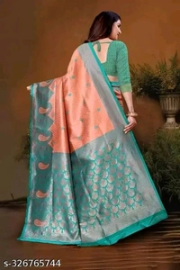 New #Trending Bollywood Saree || Banarasi Silk sky Saree || Bollywood Inspired || Latest Design || Golden Border || #Lates