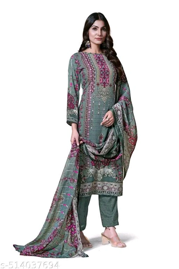 Women's Printed Crepe Suits & Dress Materials with Dupatta