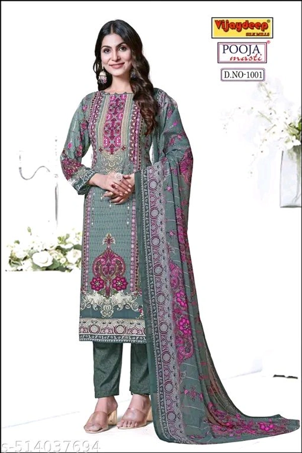 Women's Printed Crepe Suits & Dress Materials with Dupatta
