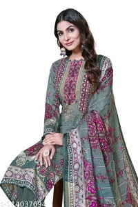 Women's Printed Crepe Suits & Dress Materials with Dupatta