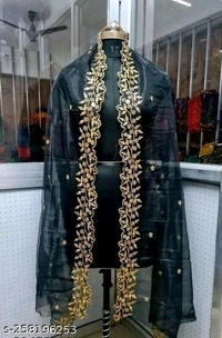 jequared fency dress matirial with fancy worked net dupptta 