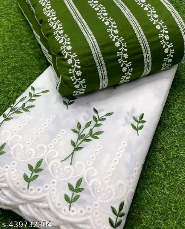 cotton green dress material
