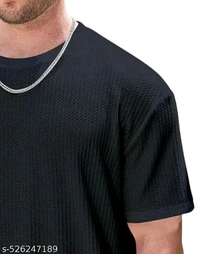 At last fashion Men Popcorn Round Neck Regular Tshirts - Xxl