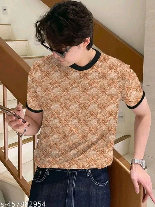 KAJARU MEN ALL OVER PRINTED DESIGN T-SHIRT FOR MEN AND BOYS - Xl