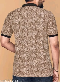 Sunset Skies Pattern Polo Tee - L