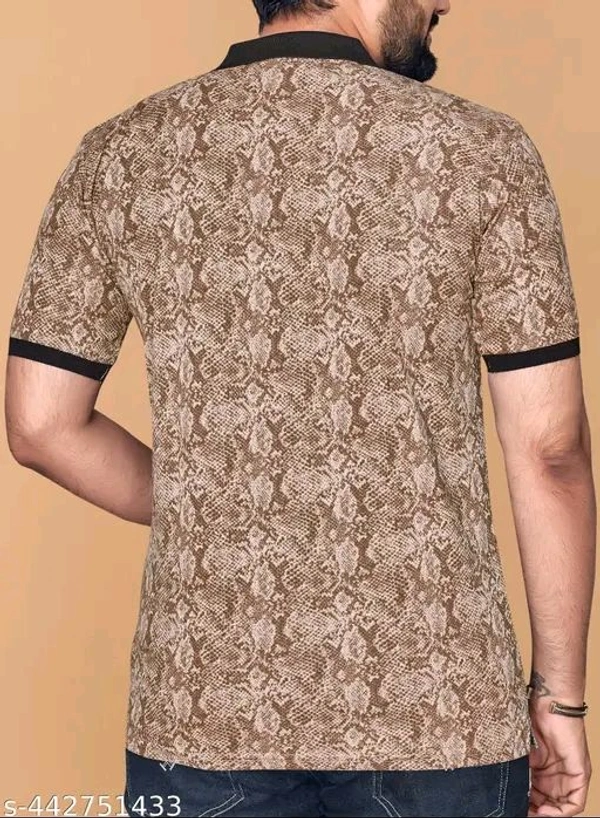 Sunset Skies Pattern Polo Tee - L
