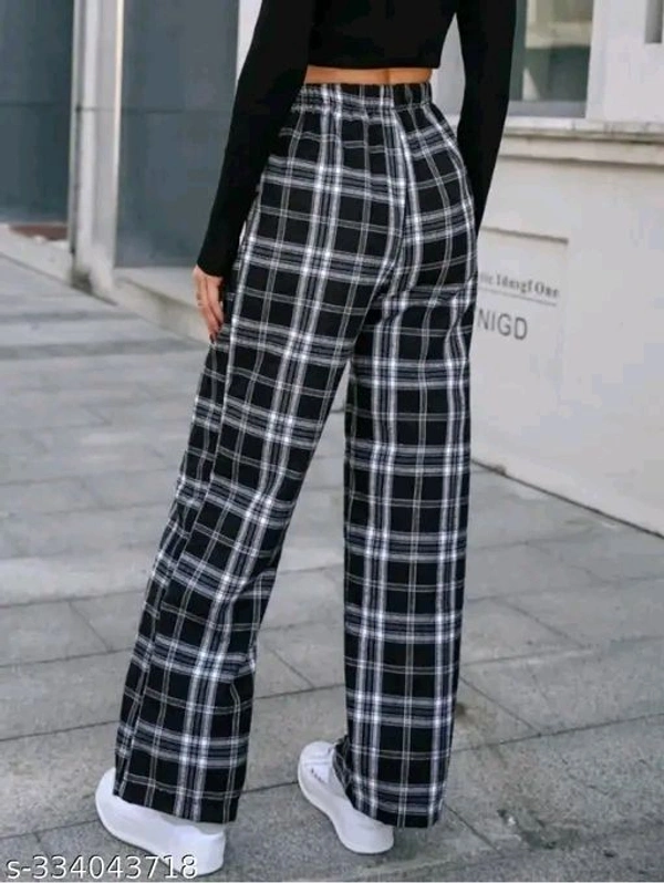 Women Western Trending & New Collection Winter and Summer Plaid Trousers - 32