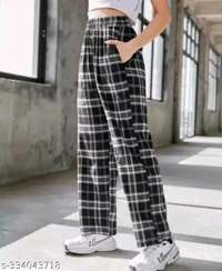 Women Western Trending & New Collection Winter and Summer Plaid Trousers - 32