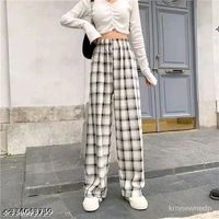 Women Western Trending & New Collection Winter and Summer Plaid Trousers - 28