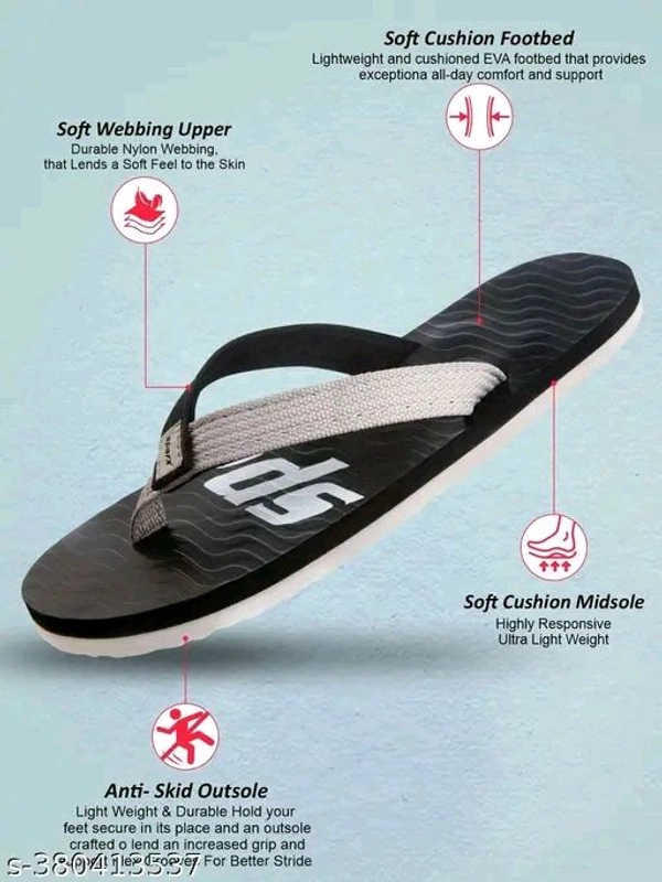 Sparx Slipper SFG-204 Grey Black For Men - 9