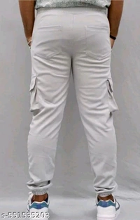Men's Black Performance Cargo Pants – Relaxed Fit, Adjustable, Stylish Men's Cargo Pants | Comfortable, Trendy & Versatile, Adjustable Waist, Ideal for Sports & Outdoor Adventures ||Trendy Jogger Trouser For Mens |Solid Trousers For Men|Mens  For Mens|Casual Jogger|Cargo pant for men| - 34