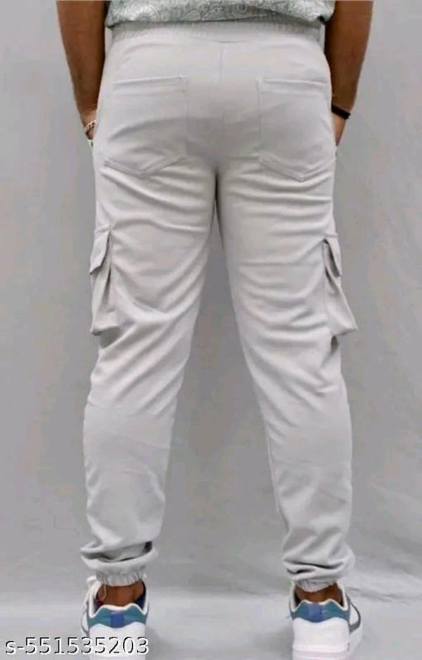 Men's Black Performance Cargo Pants – Relaxed Fit, Adjustable, Stylish Men's Cargo Pants | Comfortable, Trendy & Versatile, Adjustable Waist, Ideal for Sports & Outdoor Adventures ||Trendy Jogger Trouser For Mens |Solid Trousers For Men|Mens  For Mens|Casual Jogger|Cargo pant for men| - 34