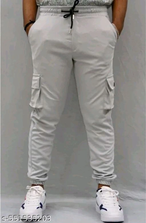 Men's Black Performance Cargo Pants – Relaxed Fit, Adjustable, Stylish Men's Cargo Pants | Comfortable, Trendy & Versatile, Adjustable Waist, Ideal for Sports & Outdoor Adventures ||Trendy Jogger Trouser For Mens |Solid Trousers For Men|Mens  For Mens|Casual Jogger|Cargo pant for men| - 36