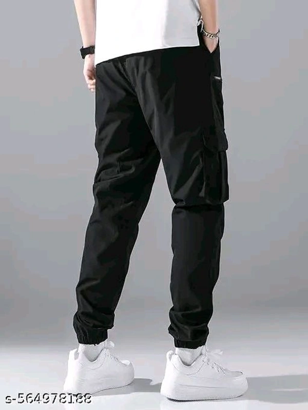 DHRUVINE Men's Cotton Cargo Pants – Loose Fit, Drawstring Waist, Multi-Pocket Style - Xl
