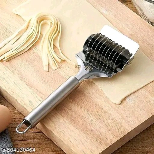 Noodles Cutter Spoon tainless Steel Noodle Maker Roller Docker Dough Cutter Tool Kitchen Helper DIY Dough Cutting Tool