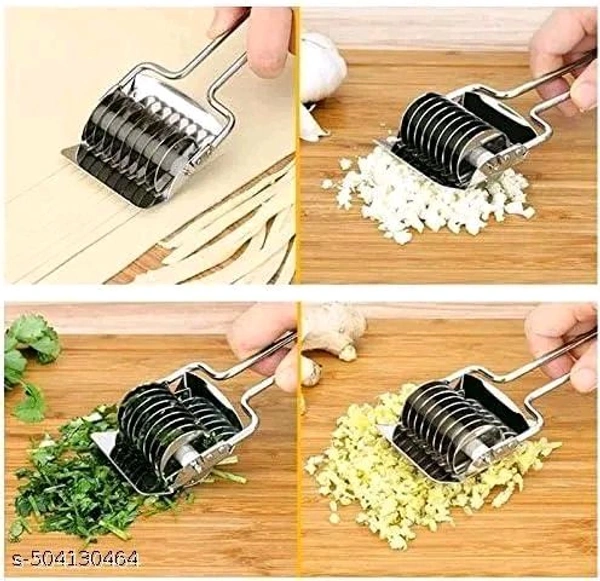 Noodles Cutter Spoon tainless Steel Noodle Maker Roller Docker Dough Cutter Tool Kitchen Helper DIY Dough Cutting Tool