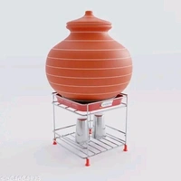 VIGNESHGENIX SMolded Matka Holder/ Hand Thrown Matka Pedestal/ Coil Built ROUND Matka Stand