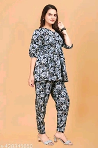 Nirja Creation Fancy Designer American Crepe Low price Kurta pant - S