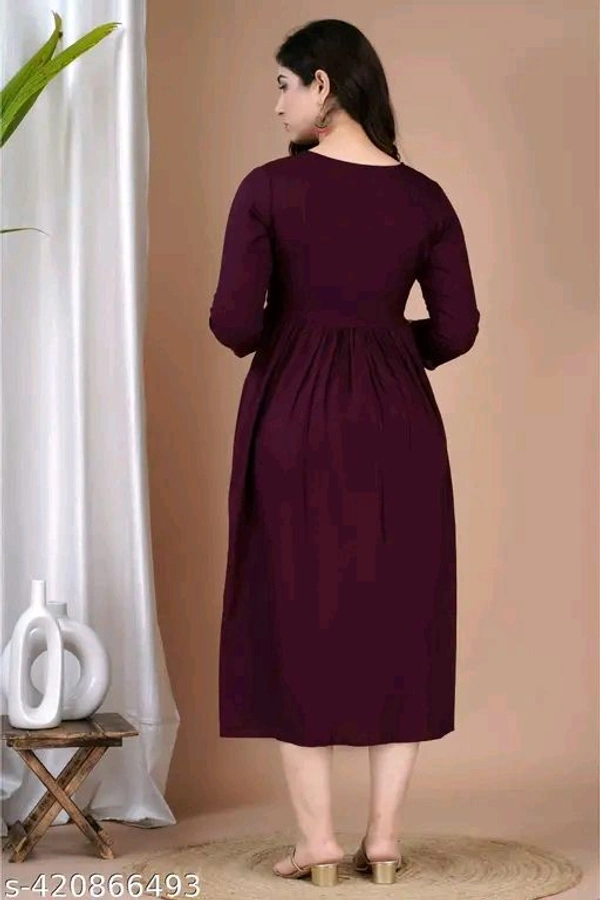 Rangrail Feeding Maternity Kurti Both Side Zip Anarkali Kurta & Kurtis Zipper dress Beautiful Embroidery - Xxl