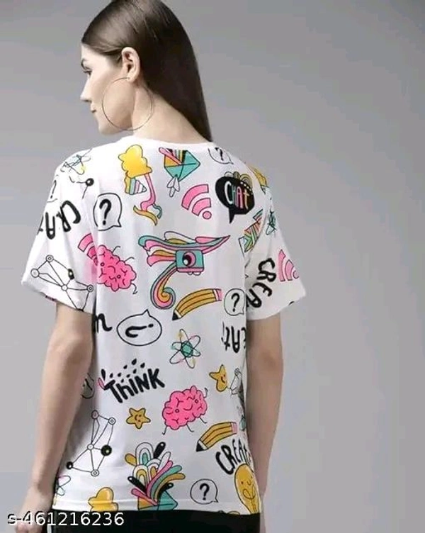 Women Black White Colour blocked Relaxed Fit T-shirt With Twisted Design - M