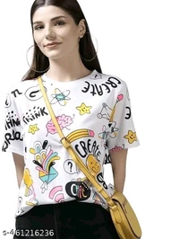 Women Black White Colour blocked Relaxed Fit T-shirt With Twisted Design - M