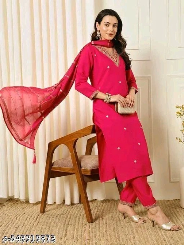 Kurti With Dupatta & Bottomwear - S