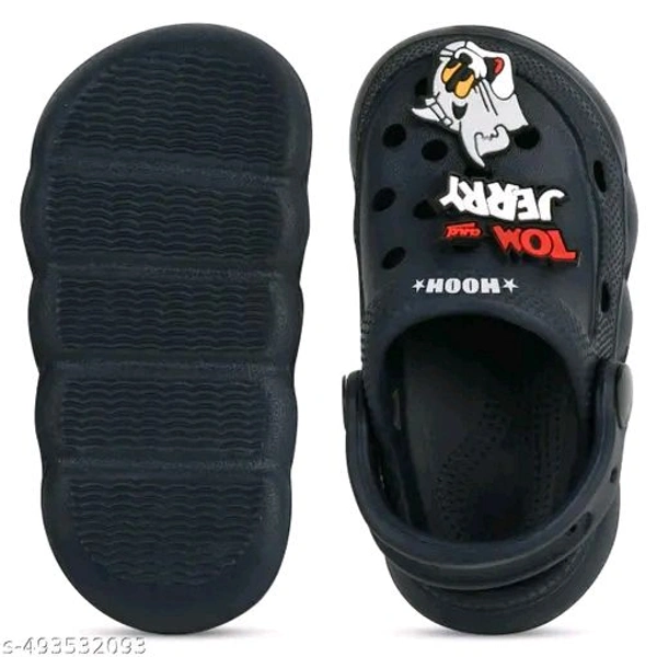 Wooww!! Clog Shoes for Boys & Girls || Indoor & Outdoor Sandals Clogs for Kids Navy Blue - 10-11