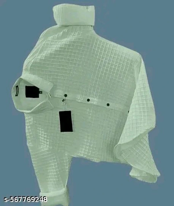 Checked Popcorn Full Sleeve Shirt For Men - Xl