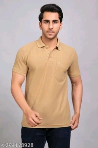 Mens Solid Polo Cotton Blend Tshirt - Xxxl