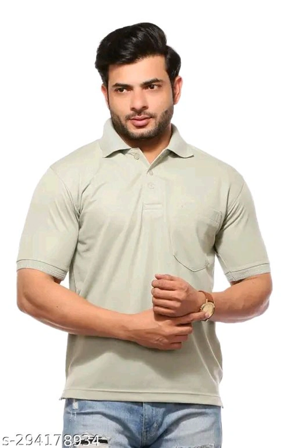 MENS SOLID T SHIRT - L