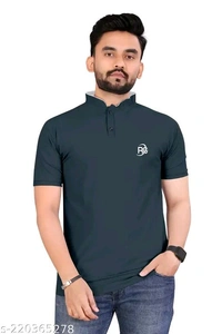 Chines Collar T shirt - L
