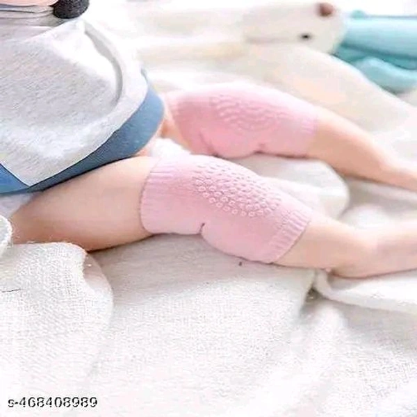 (Pack of 2 Pairs) Baby Knee Pads for Crawling, Anti-Slip Padded Stretchable Elastic Cotton Soft Breathable Comfortable Knee Cap Elbow Safety Protector,Multicolor