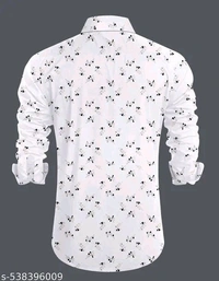 Men's Micro Print Regular Spread Collar Shirts - Xxl