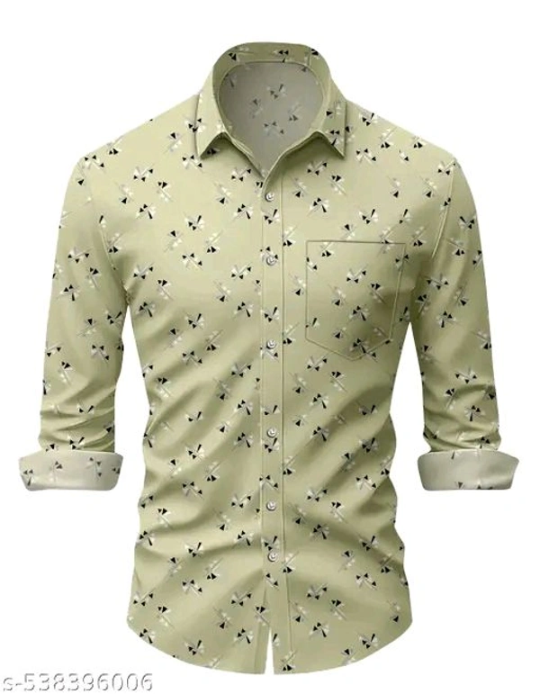 Men's Micro Print Regular Spread Collar Shirts - Xxl