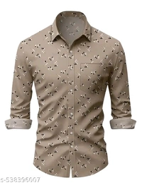Men's Micro Print Regular Spread Collar Shirts - Xxl
